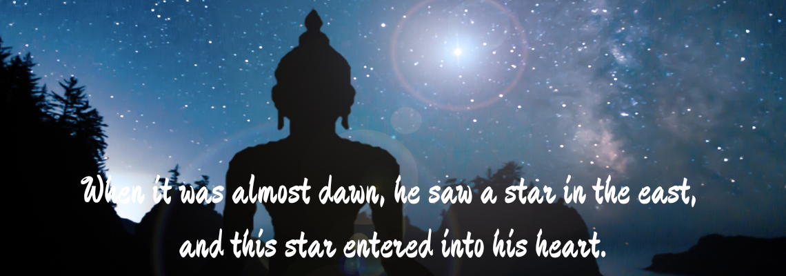 Buddha sees a star