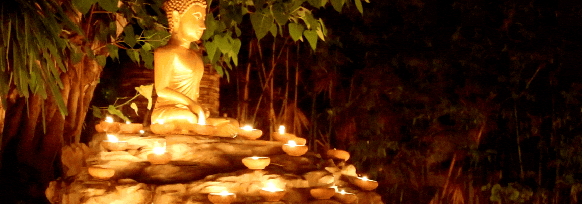 Buddha by candlelight