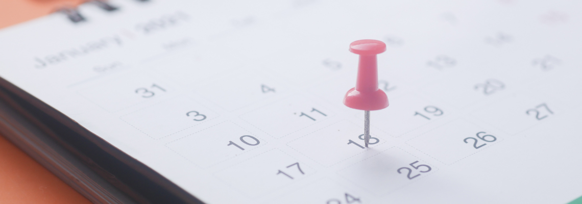 Calendar with a pin in - a good day to die?