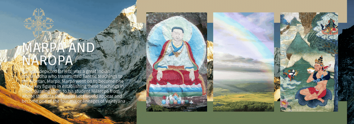The great Gurus Marpa and Naropa