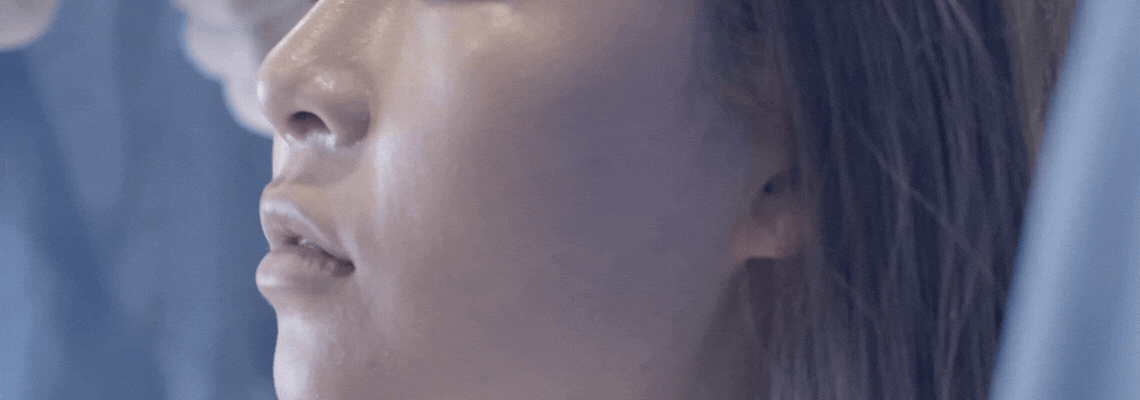 Facial cosmetic surgery on cheeks